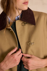 DANAE LIGHT CAMEL COTTON TRENCH COAT