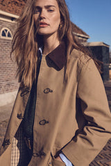 DANAE LIGHT CAMEL COTTON TRENCH COAT