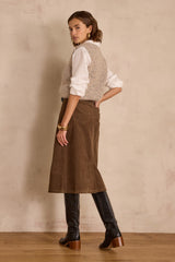 KAYNE BRONZE CORDUROY SKIRT