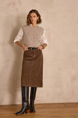 KAYNE BRONZE CORDUROY SKIRT