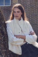 SIMONE CREAM EMBROIDERED BLOUSE