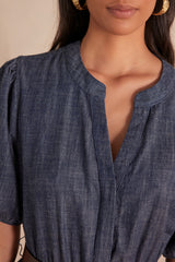 LINDA CHAMBRAY COTTON DRESS