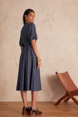 LINDA CHAMBRAY COTTON DRESS