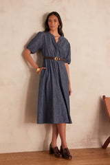 LINDA CHAMBRAY COTTON DRESS