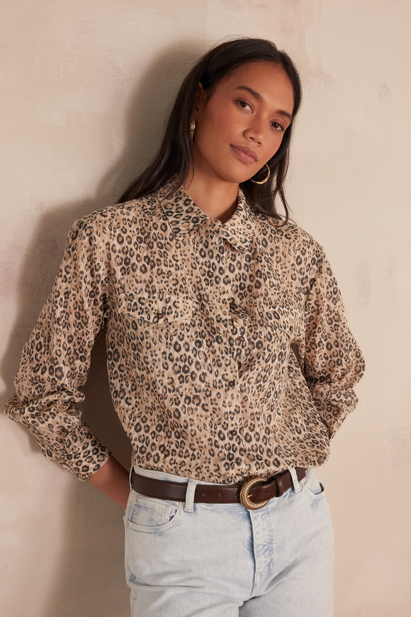 SONIA ANIMAL PRINT BLOUSE
