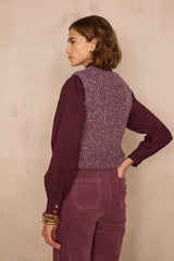 BOLTON AUBERGINE SLEEVELESS JUMPER