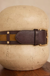 LEONARD BEIGE LEATHER BELT