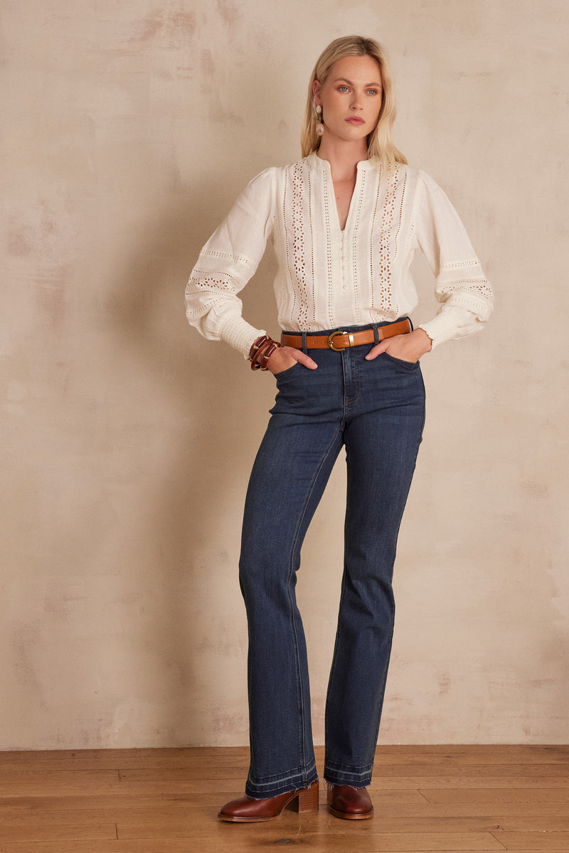 ASTRID DARK INDIGO BOOTCUT JEANS