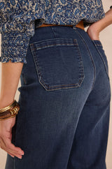 LEA DARK INDIGO CROPPED JEANS