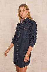 MERCY COTTON DENIM DRESS
