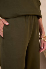 MAUD KHAKI COTTON JOGGING TROUSERS