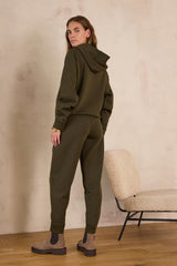 MAUD KHAKI COTTON JOGGING TROUSERS