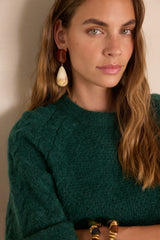 BRUNO GREEN WOOL MOHAIR JUMPER