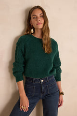 BRUNO GREEN WOOL MOHAIR JUMPER