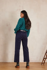 SELYNA INK VELVET TROUSERS