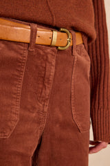 SELYNA BRICK VELVET TROUSERS