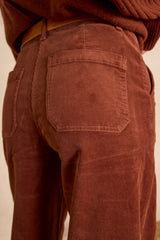 SELYNA BRICK VELVET TROUSERS