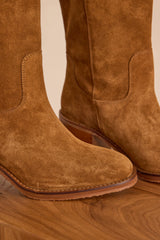 VICTORIA LIGHT CAMEL LEATHER HIGH BOOTS
