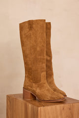 VICTORIA LIGHT CAMEL LEATHER HIGH BOOTS