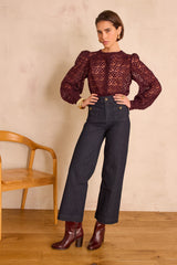 MAE RINSE WIDE-LEG JEANS