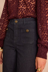 MAE RINSE WIDE-LEG JEANS