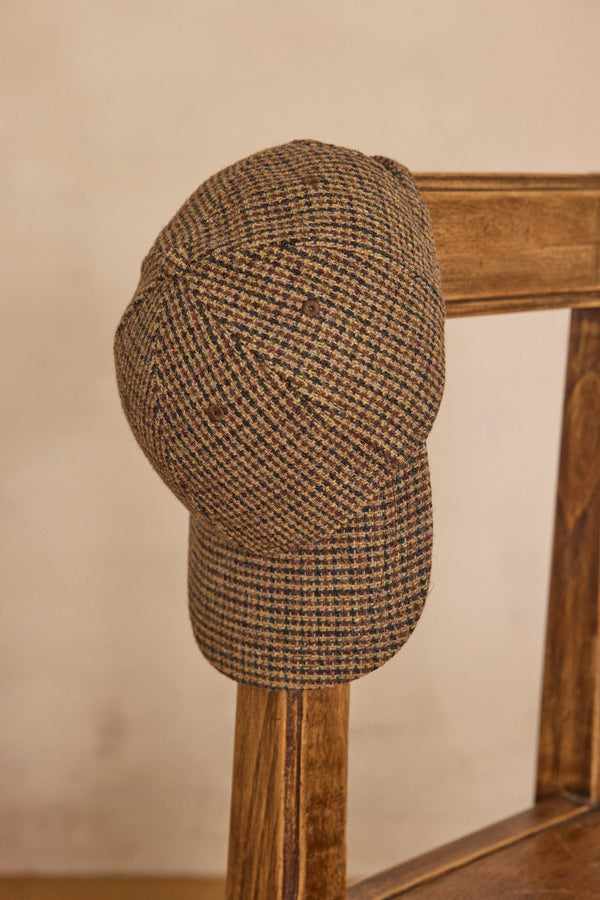 HELENA WOOL MIX CHECKED CAP
