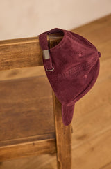 HAROLD BURGUNDY COTTON VELVET CAP