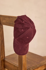 HAROLD BURGUNDY COTTON VELVET CAP
