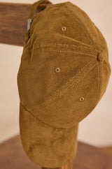 HAROLD LIGHT CAMEL COTTON VELVET CAP