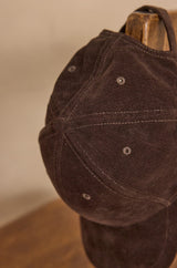 HAROLD DARK BROWN COTTON VELVET CAP