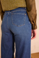 LISA DARK INDIGO WIDE LEG JEANS
