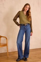 LISA DARK INDIGO WIDE LEG JEANS