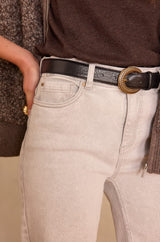 LISA LIGHT GREY WIDE LEG JEANS