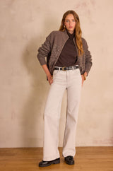 LISA LIGHT GREY WIDE LEG JEANS