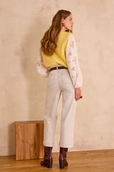 LEA GREY CROPPED JEANS