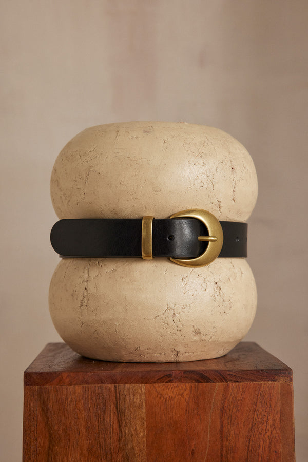 NOE BLACK LEATHER BELT