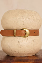 NOE LIGHT CAMEL LEATHER BELT