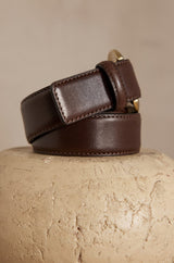 NOE CHOCOLATE LEATHER BELT