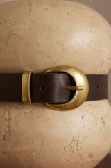 NOE CHOCOLATE LEATHER BELT