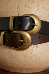 NOE CHOCOLATE LEATHER BELT