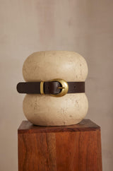 NOE CHOCOLATE LEATHER BELT