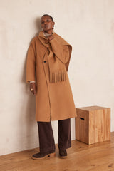 DAHLIA LIGHT CAMEL LONG WOOL COAT