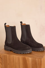 VICTOIRE BLACK LEATHER BOOTS