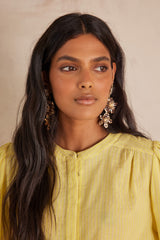 SAPHIR LEMON COTTON BLOUSE