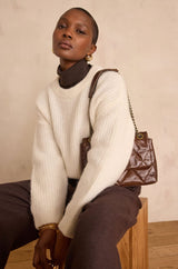 BLOOM ECRU WOOL AND ALPAGA JUMPER