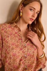 COLETTE BLUSH LIBERTY PRINT SHIRT