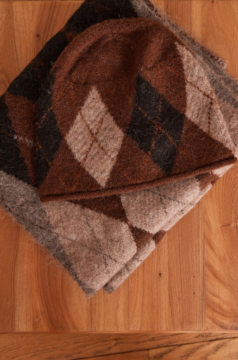 TOBIAS DARK BROWN SCARF