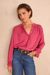 SIMON DARK PINK BLOUSE