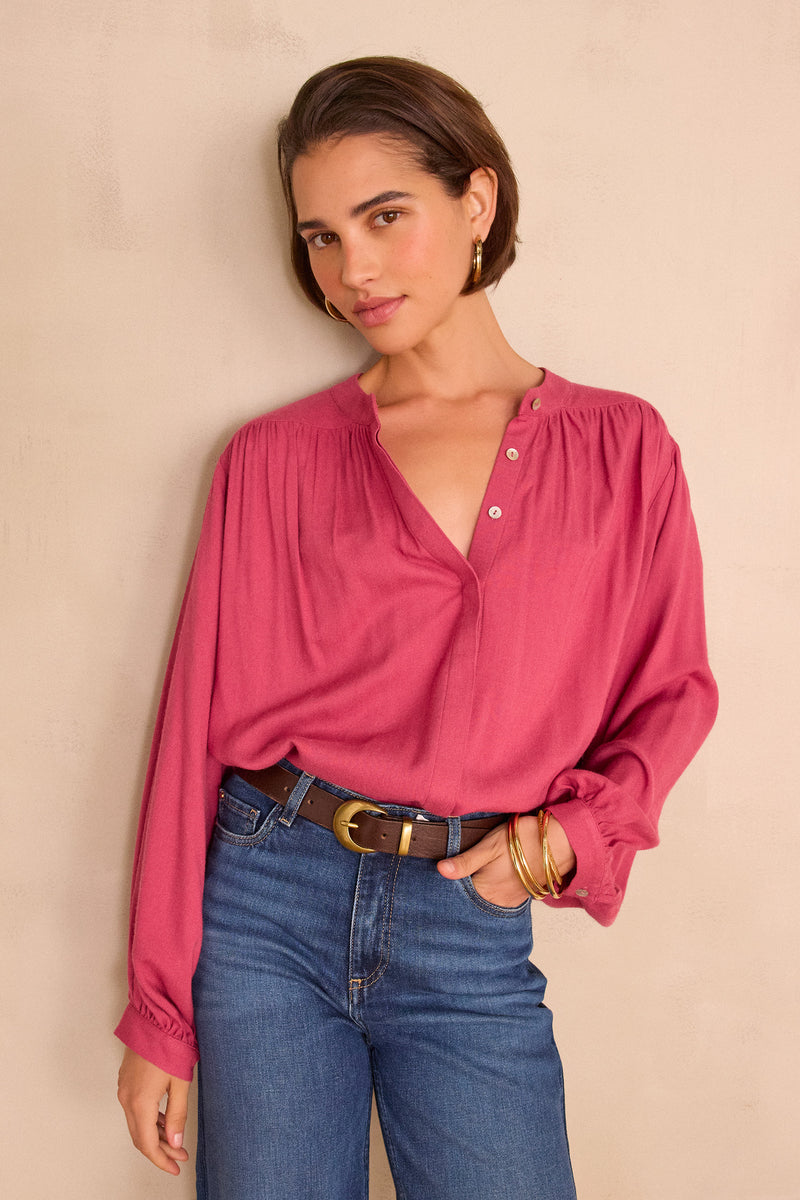 SIMON DARK PINK BLOUSE