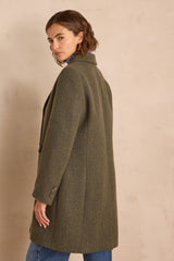 ANABELLE KHAKI WOOL COAT